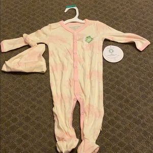 Burt Bees Organic Cotton Girls NWT 0-3ms